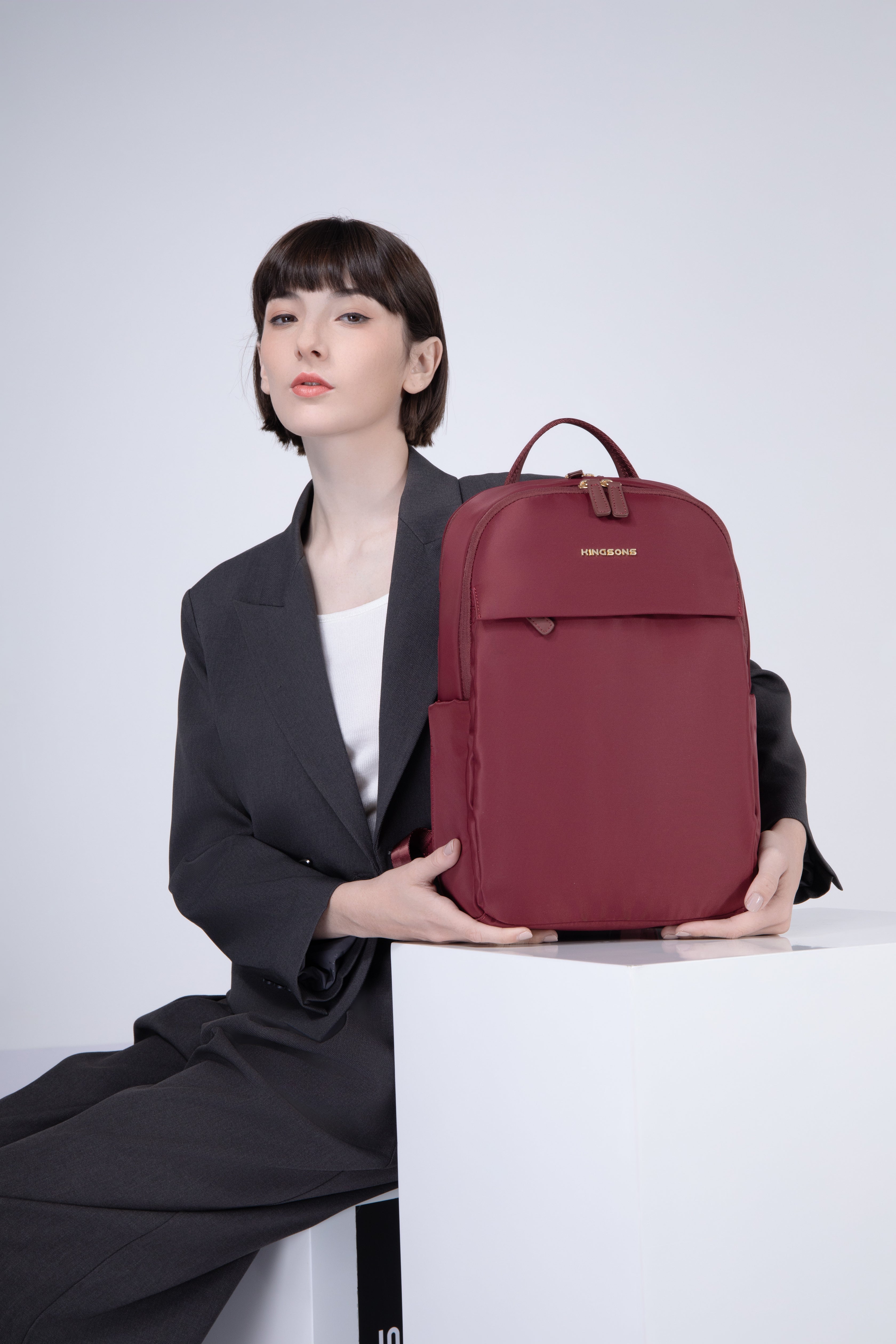 Kingsons Urban Commuter Backpack - Red - KS25002