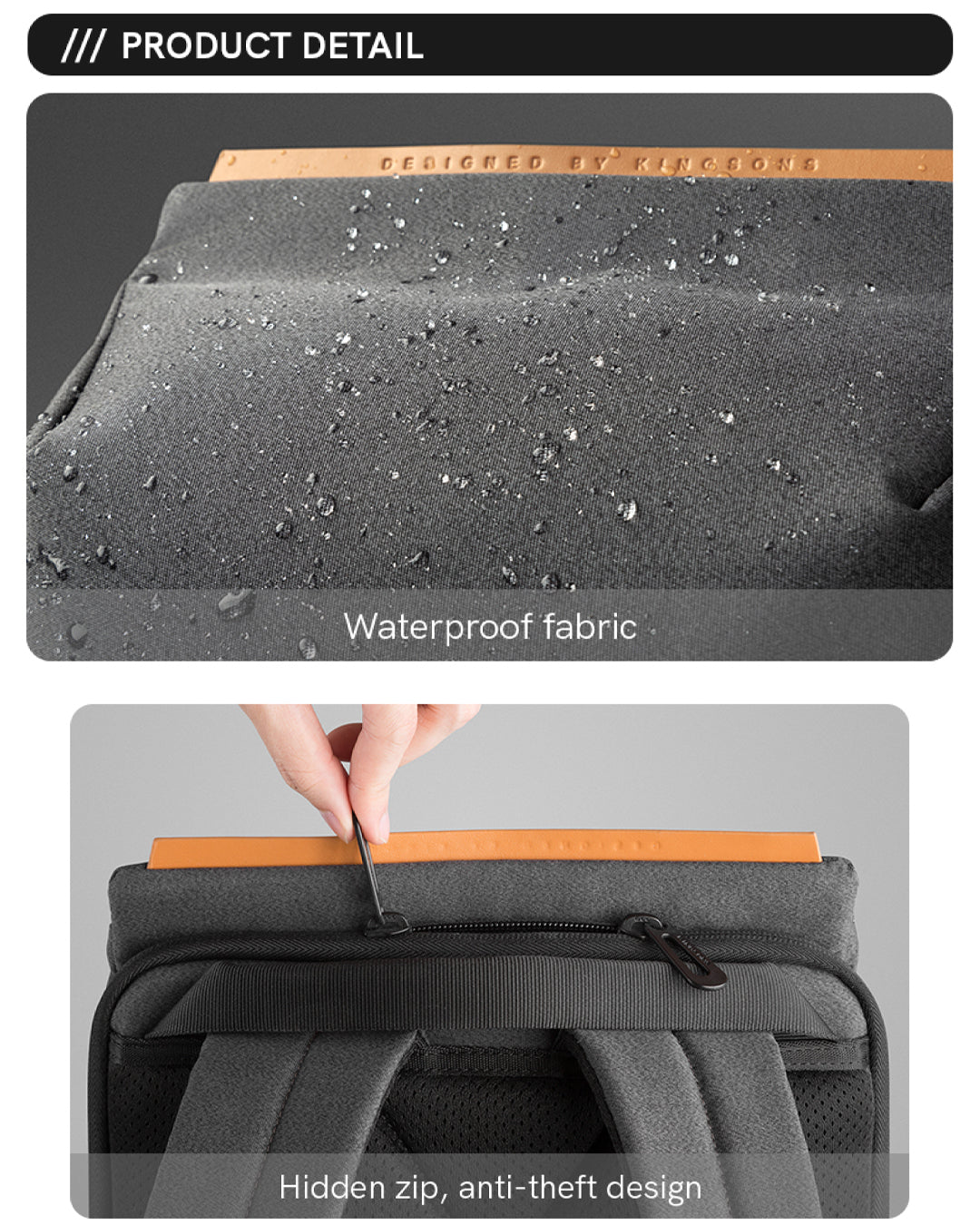 Kingsons Anti-Theft Backpack KS3207W