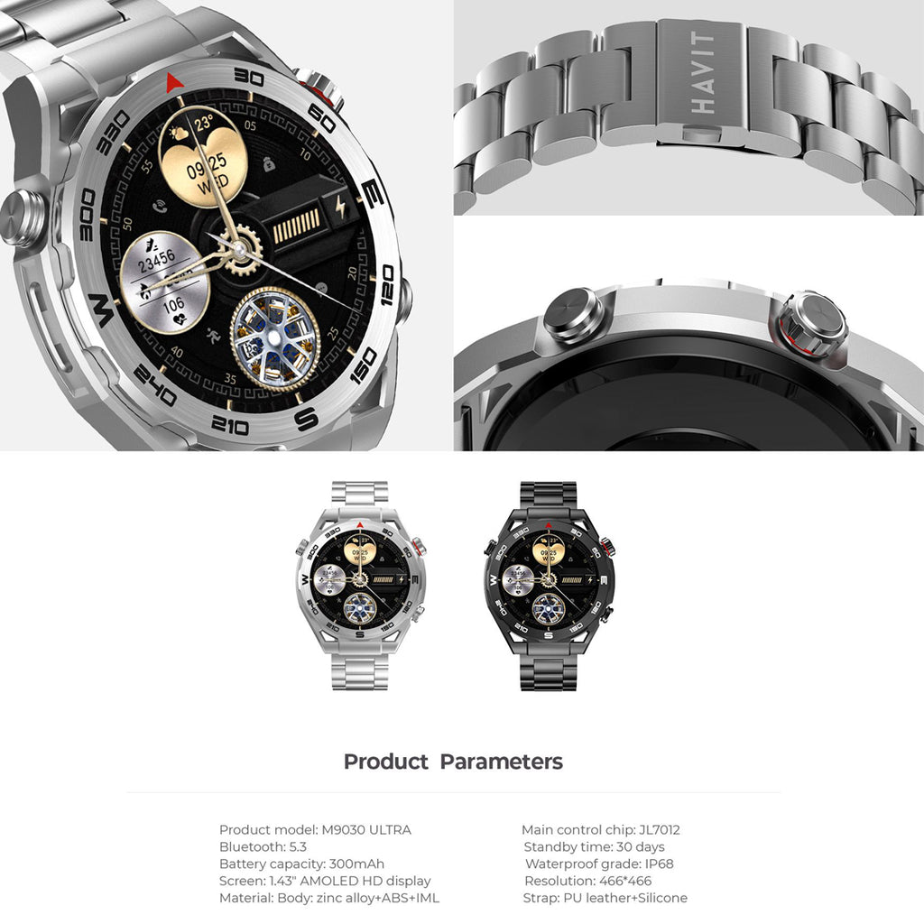 Havit M9030 Ultra Smart Watch - Silver