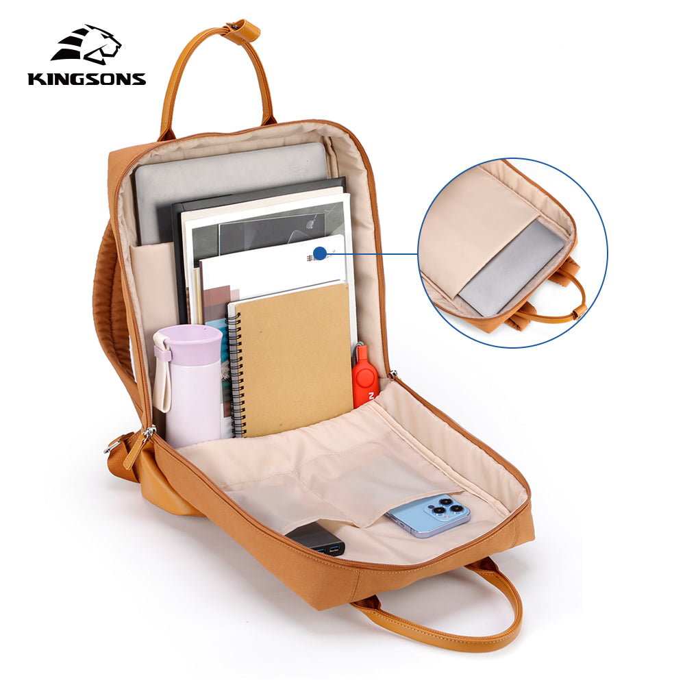 Kingsons Everyday Laptop Backpack - Biege - K10086W