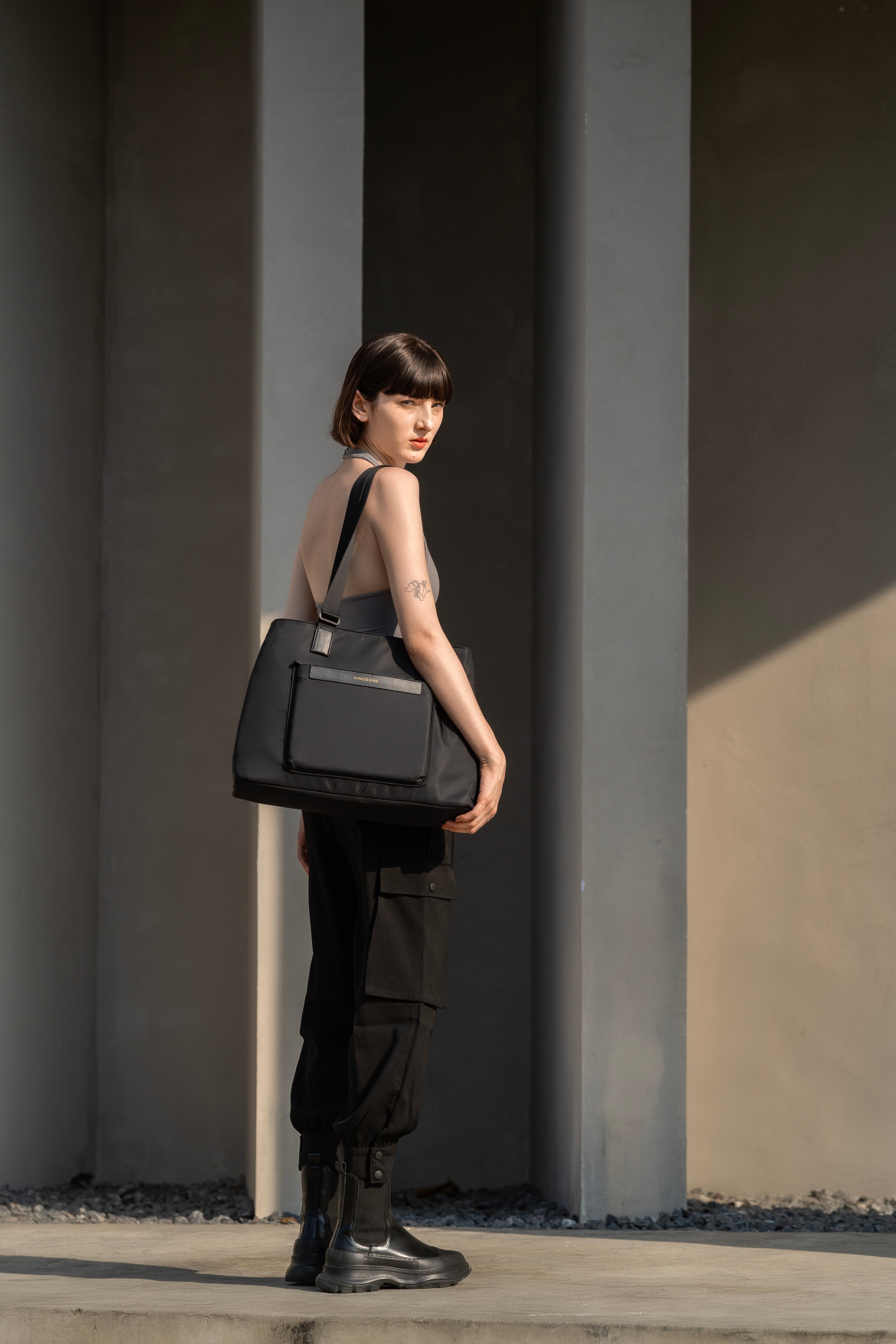 Kingsons Women Tote Bag - Black - KS25001