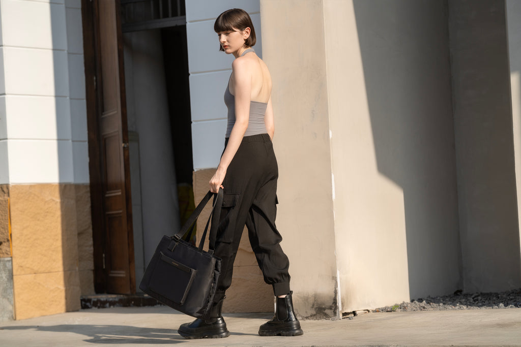 Kingsons Women Tote Bag - Black - KS25001