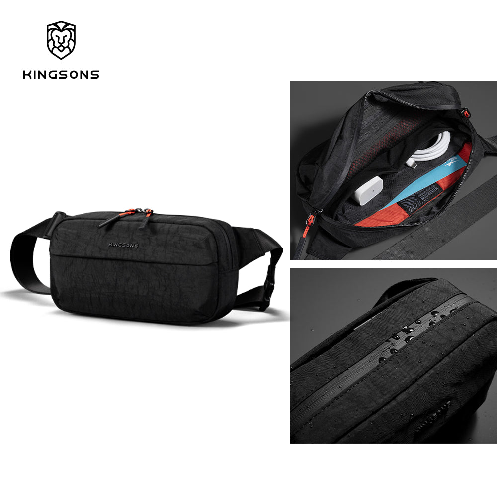 Concise Casual Sling Bag - Black - KS25056