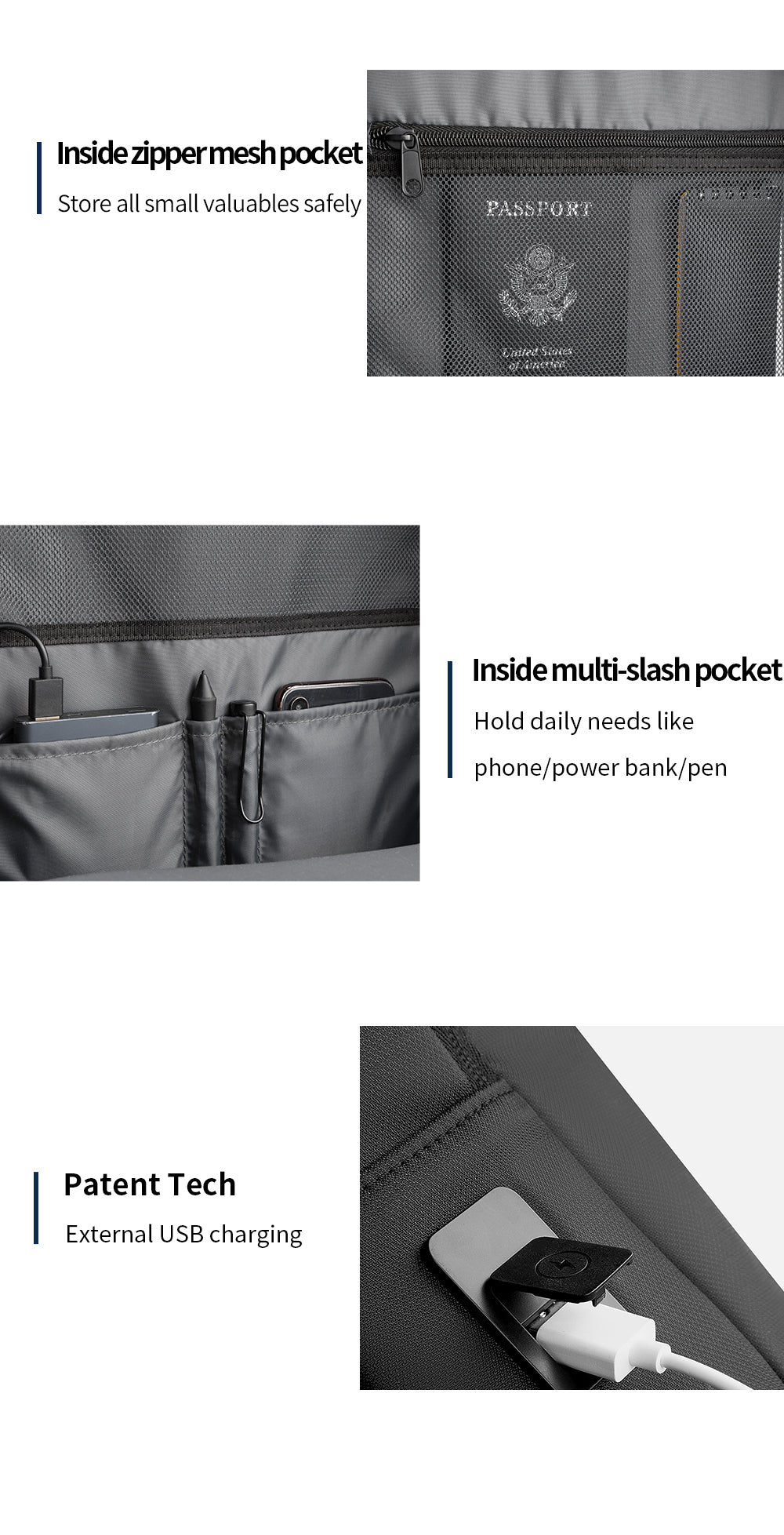 Kingsons Urban Business Commuter Backpack (23L)