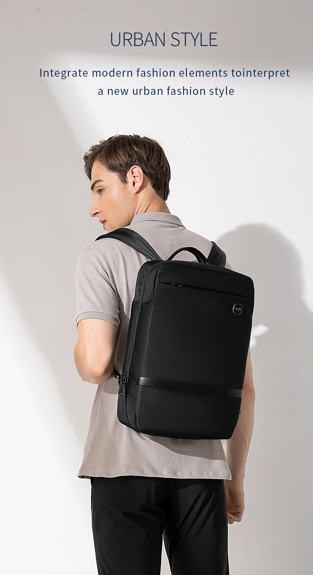 Kingsons Slim Minimalist Backpack (14L)
