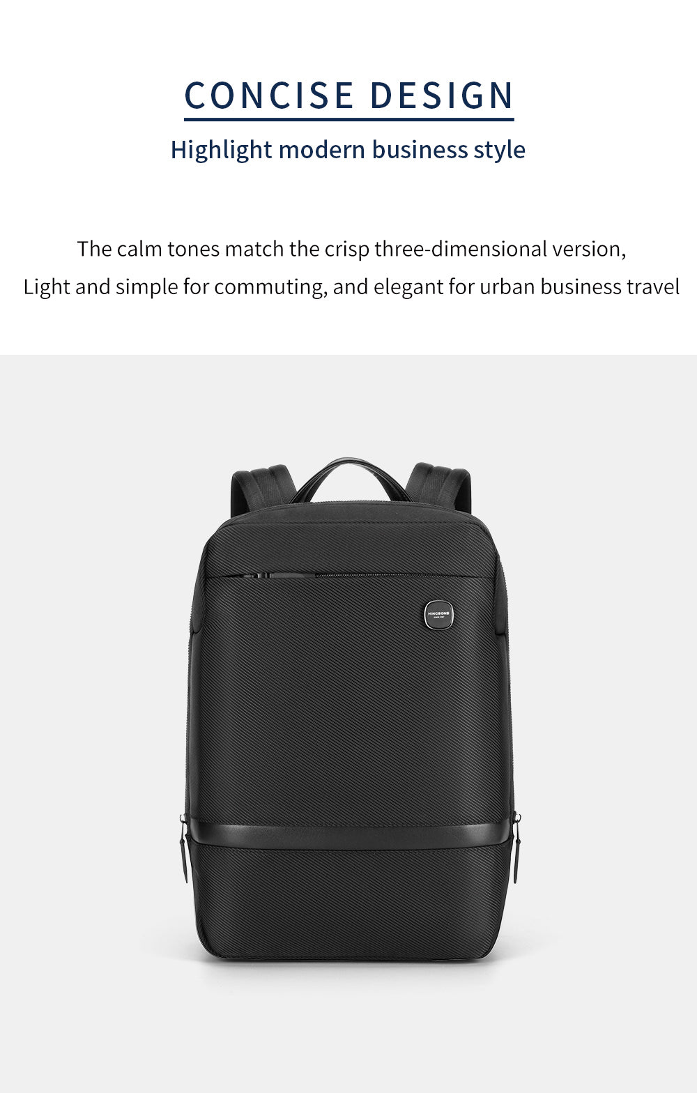 Kingsons Slim Minimalist Backpack (14L)