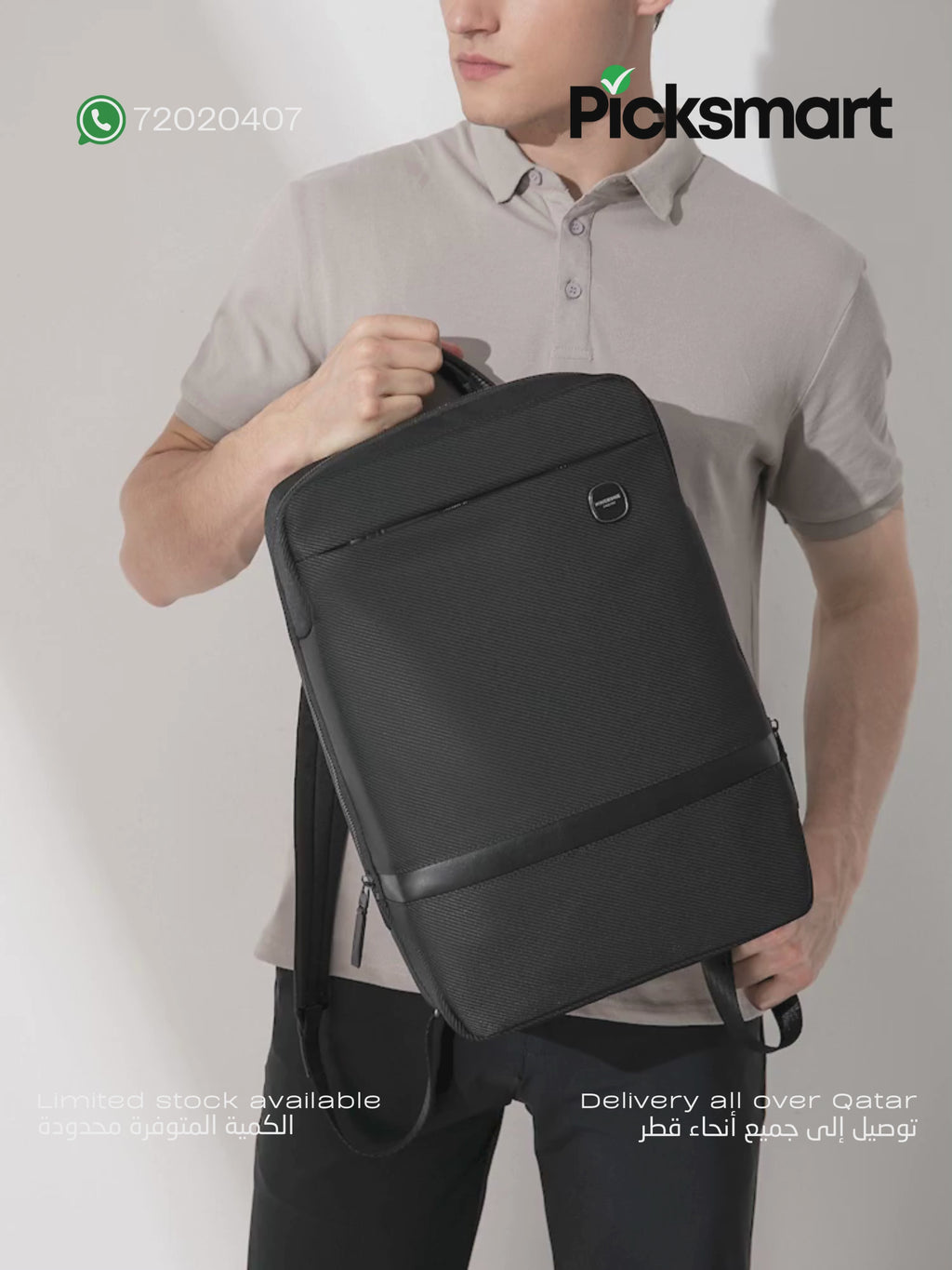 Kingsons Slim Minimalist Backpack (14L)